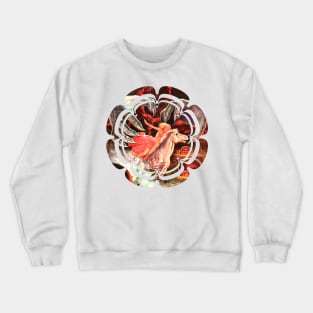 hands stalk warrior girl on horseback retro vintage Crewneck Sweatshirt